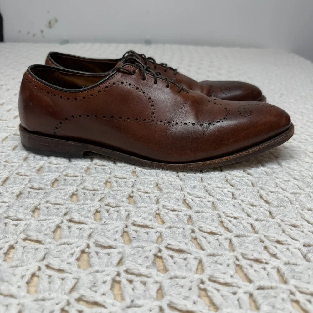 Allen Edmonds Fairfax Walnut Whole Cut Brogue Oxford Dress Shoes Sz 10.5 D Brown